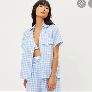 Frankie’s Bikinis Lou linen top